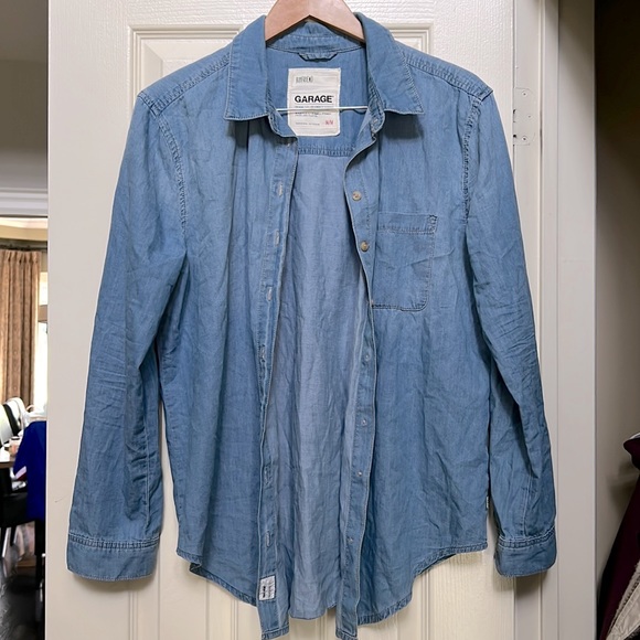 Garage Boyfriend Blue 100% Cotton Jacket Women’s M - Picture 1 of 4